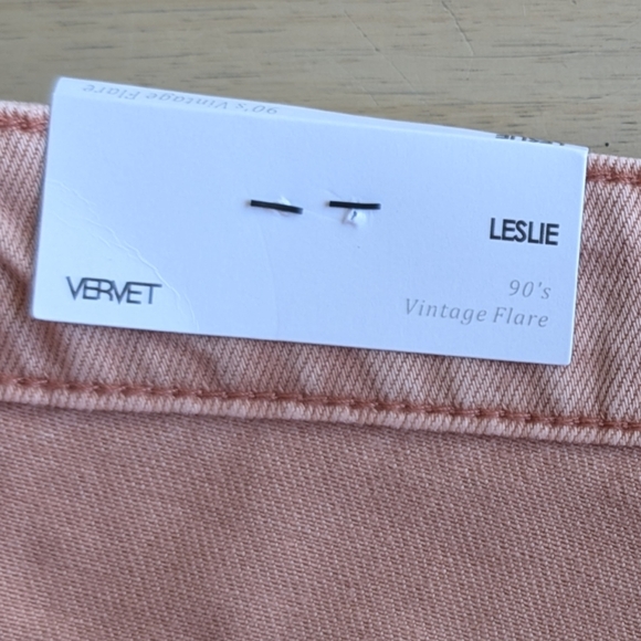 VERVET Brandied Melon Super HighRise 90s Vintage Crop Flare Jeans Sz 31 NEW! - Picture 10 of 11